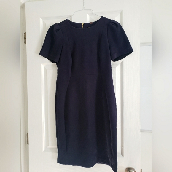 Navy suede Calvin Klein dress - Picture 4 of 4